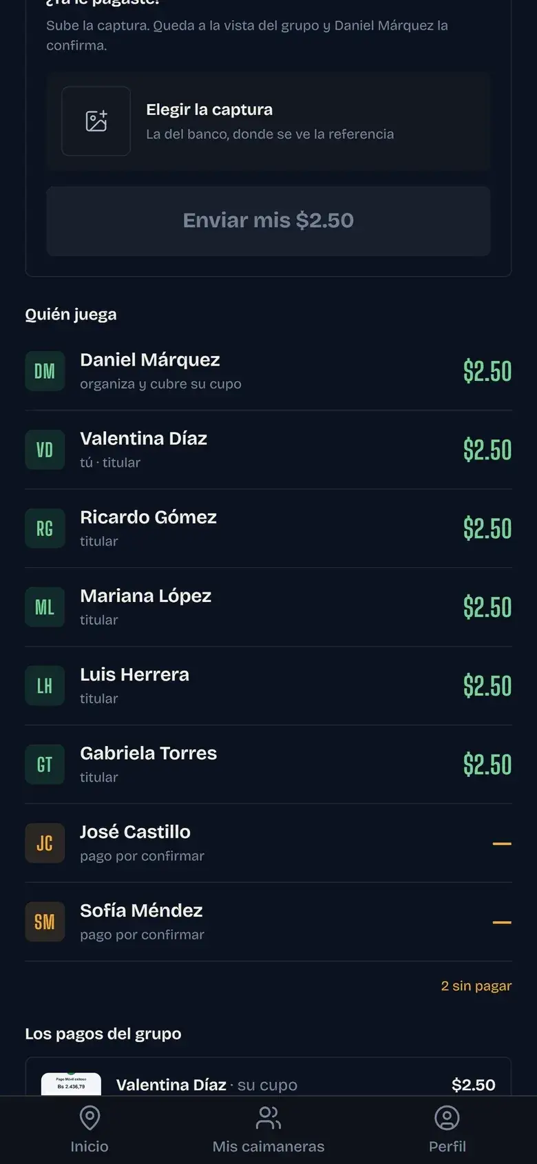 Quién juega: cada titular con su cupo puesto